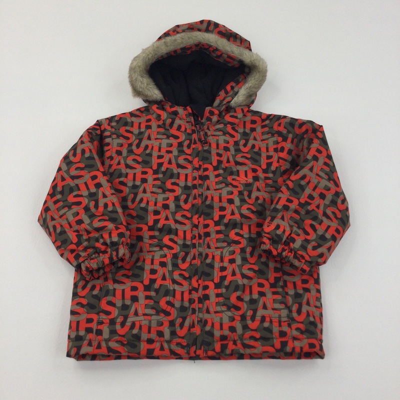 Red, Brown and Black Fleece Lined Jacket - Boys 6-9 Months