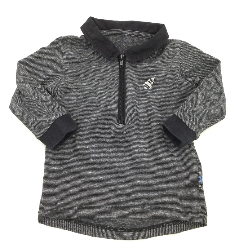 Rocket Motif Black Long Sleeve Top - Boys 9-12 Months