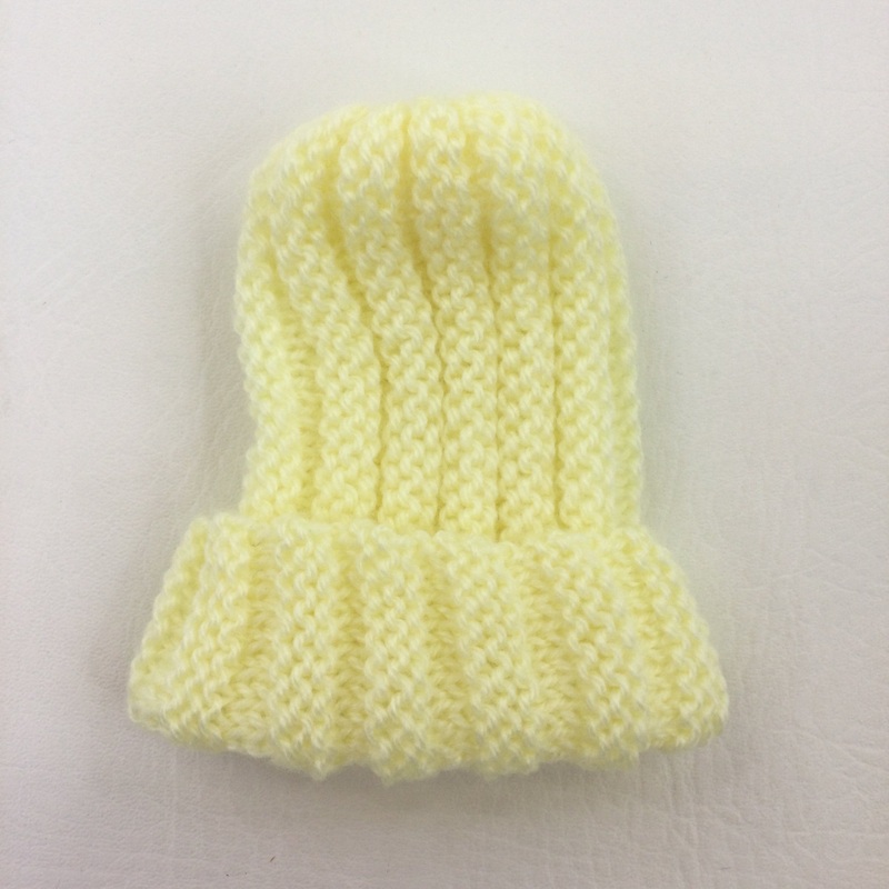 Yellow Knitted Hat - Boys/Girls Tiny Baby