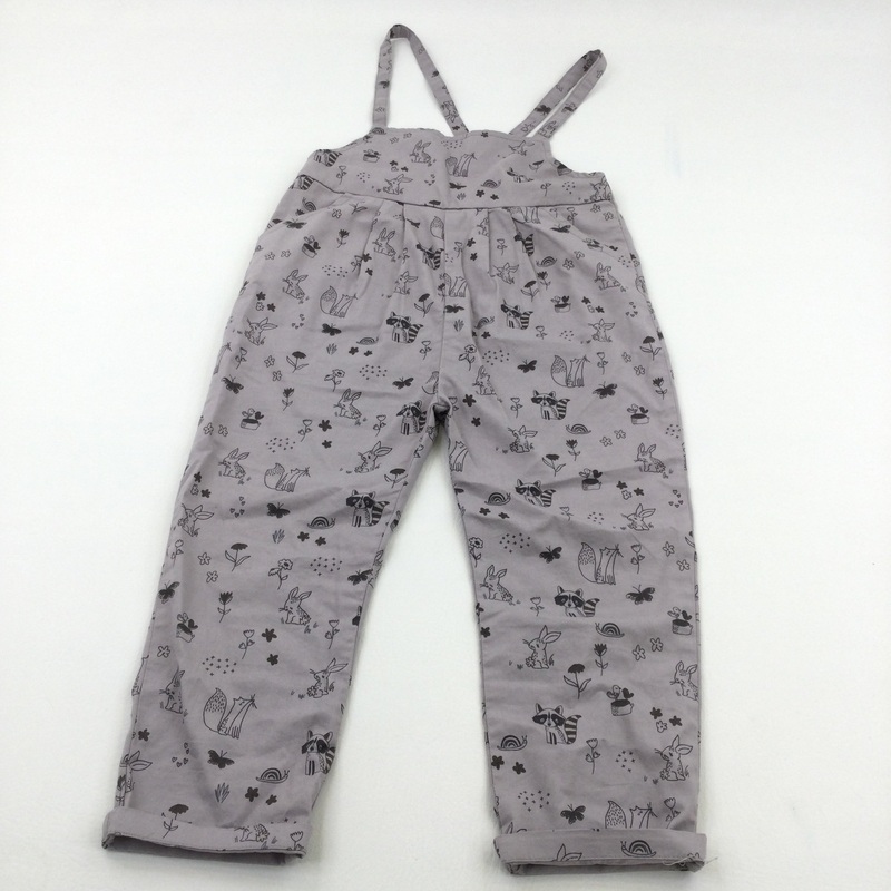 Animals Mushroom Dungarees - Girls 5-6 Years