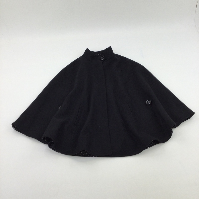 Black Poncho Coat - Girls 9-10 Years