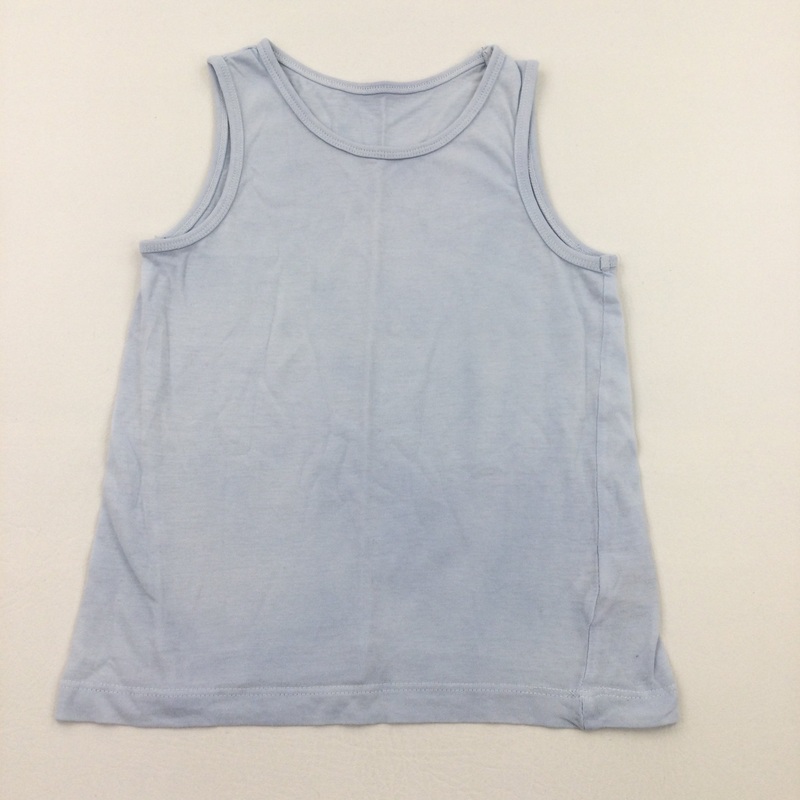 Blue Cotton Vest - Boys 7-8 Years
