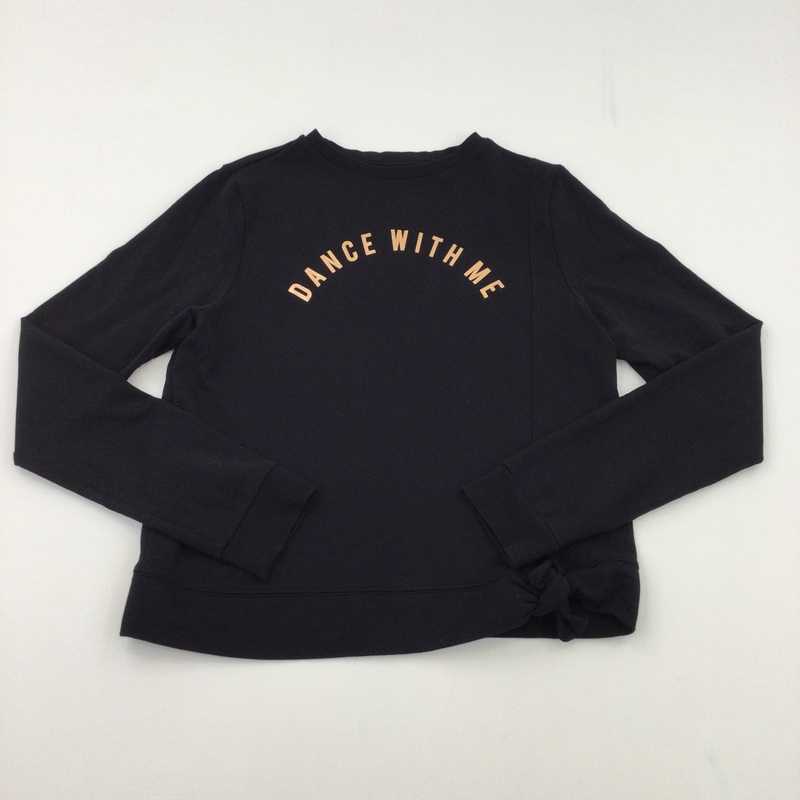 'Dance With Me' Black Sweatshirt - Girls 12-13 Years