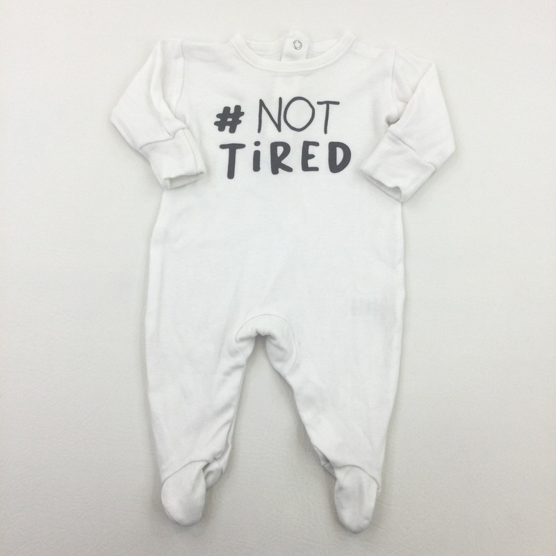'# Not Tired' Babygrow - Boys/Girls Newborn