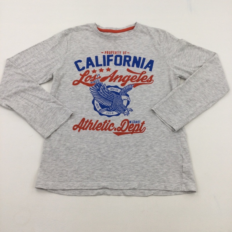 Red & Blue Grey Marl Long Sleeve Top - Boys 11-12 Years
