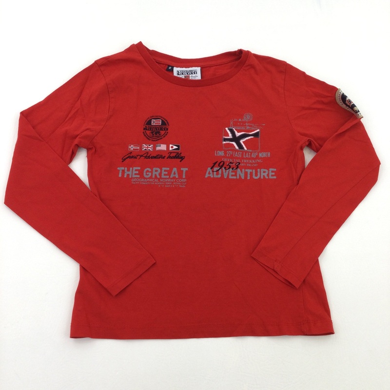 Red Long Sleeve Top - Boys 8 Years