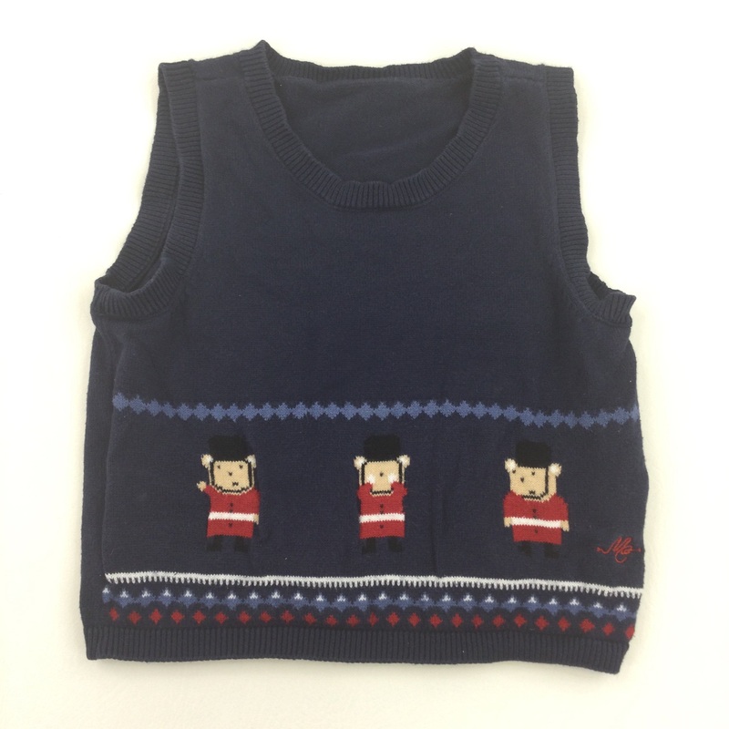 Teddies Navy Tank Top - Boys 12-18 Months