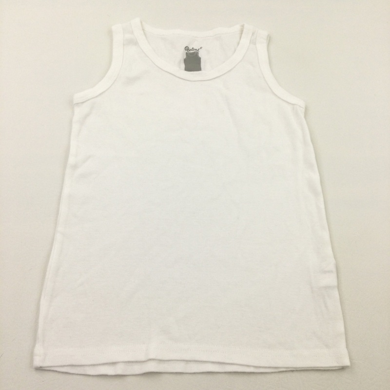 White Cotton Vest - Boys 7-8 Years