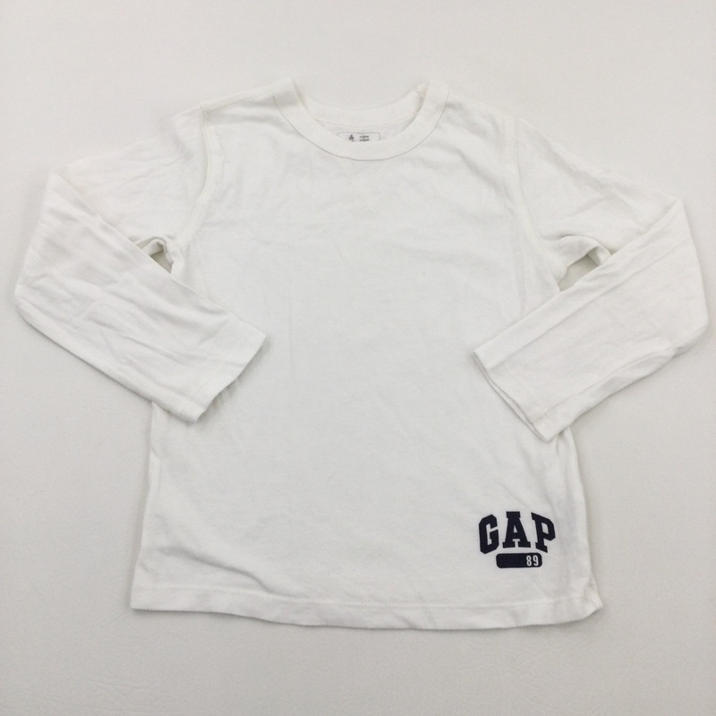 White Long Sleeve Top - Boys 5 Years