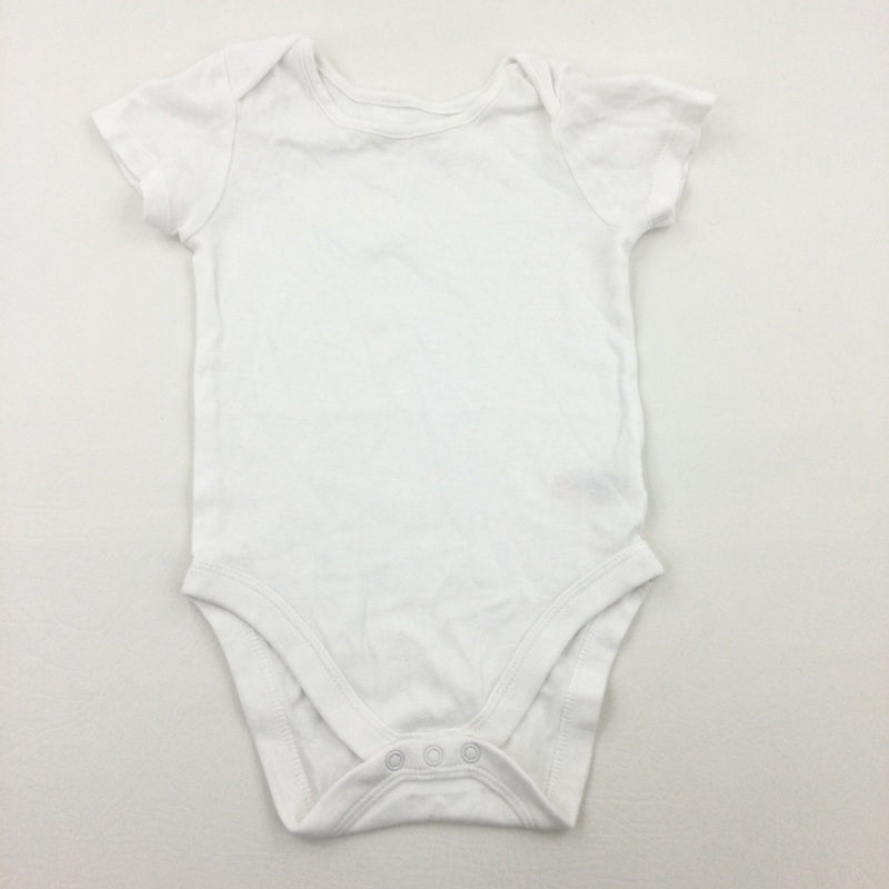 White Short Sleeve Bodysuit - Boys/Girls 18-23 Months