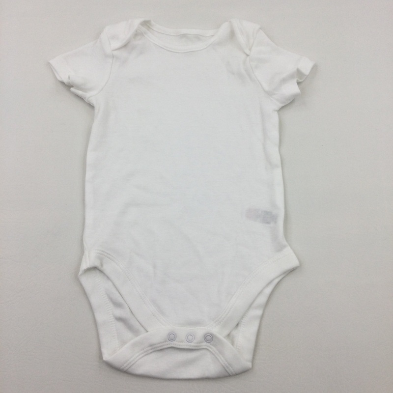 White Short Sleeve Bodysuit - Girls 18-23 Months