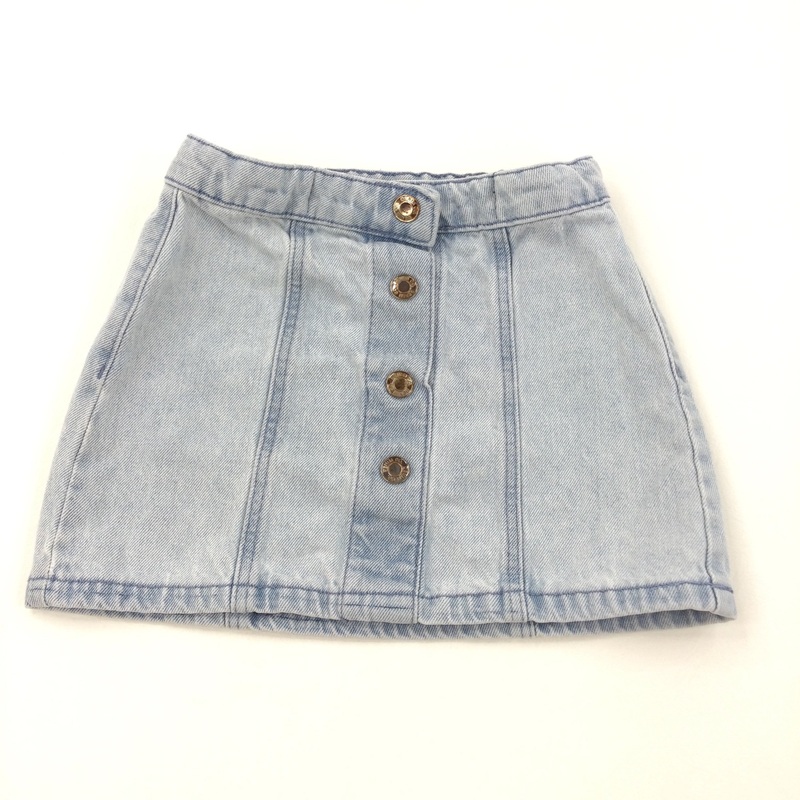 Bleached Denim Skirt - Girls 4-5 Years