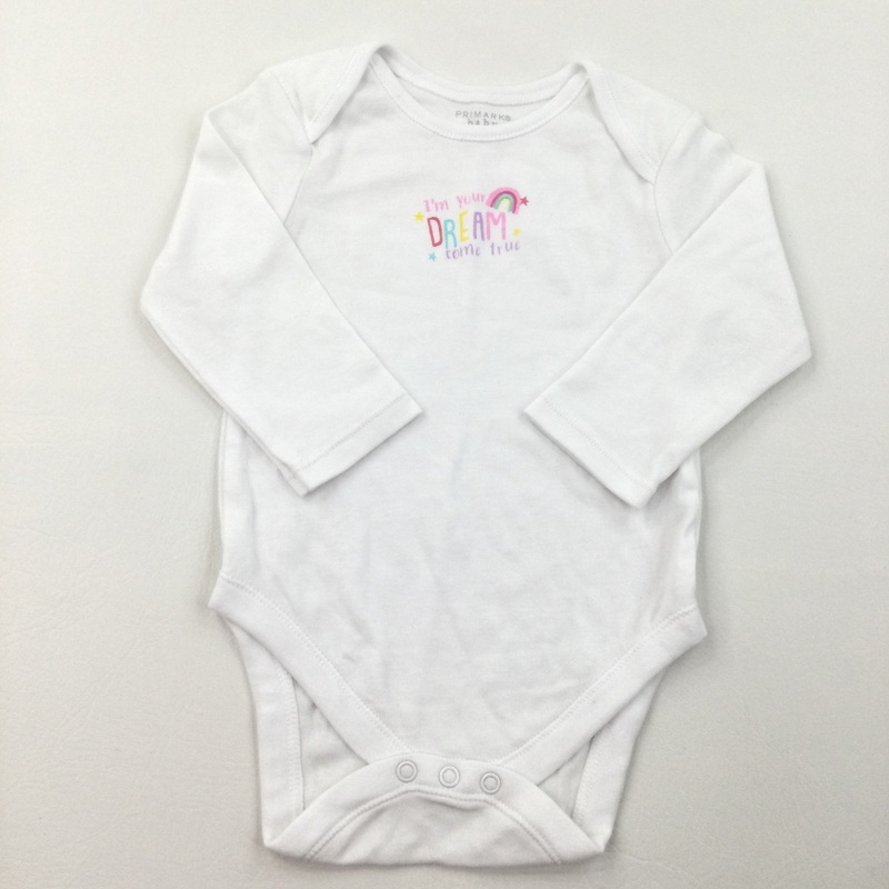'I'm Your Dream Come True' White Long Sleeve Bodysuit - Girls 9-12 Months