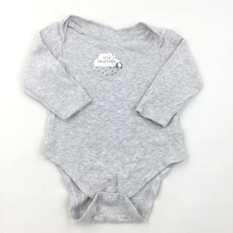 'Little Day Dreamer' Grey Long Sleeve Bodysuit - Boys/Girls 9-12 Months