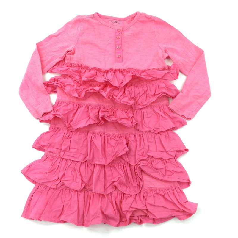 Ruffles Pink Long Sleeve Dress - Girls 5 Years
