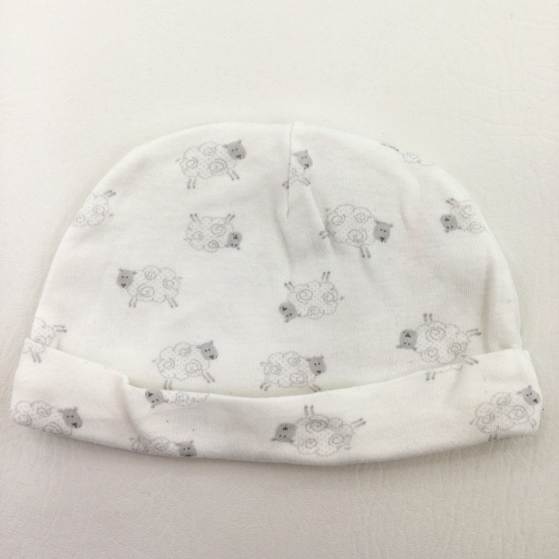 Sheep White & Grey Hat - Girls/Boys 9-12 Months