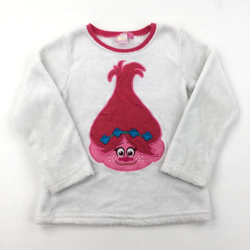 Trolls White Pyjama Top - Girls 7-8 Years