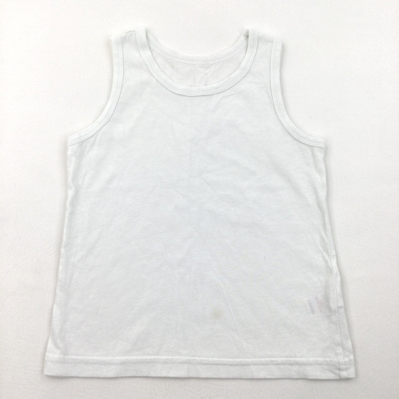 White Cotton Vest - Boys 3-4 Years