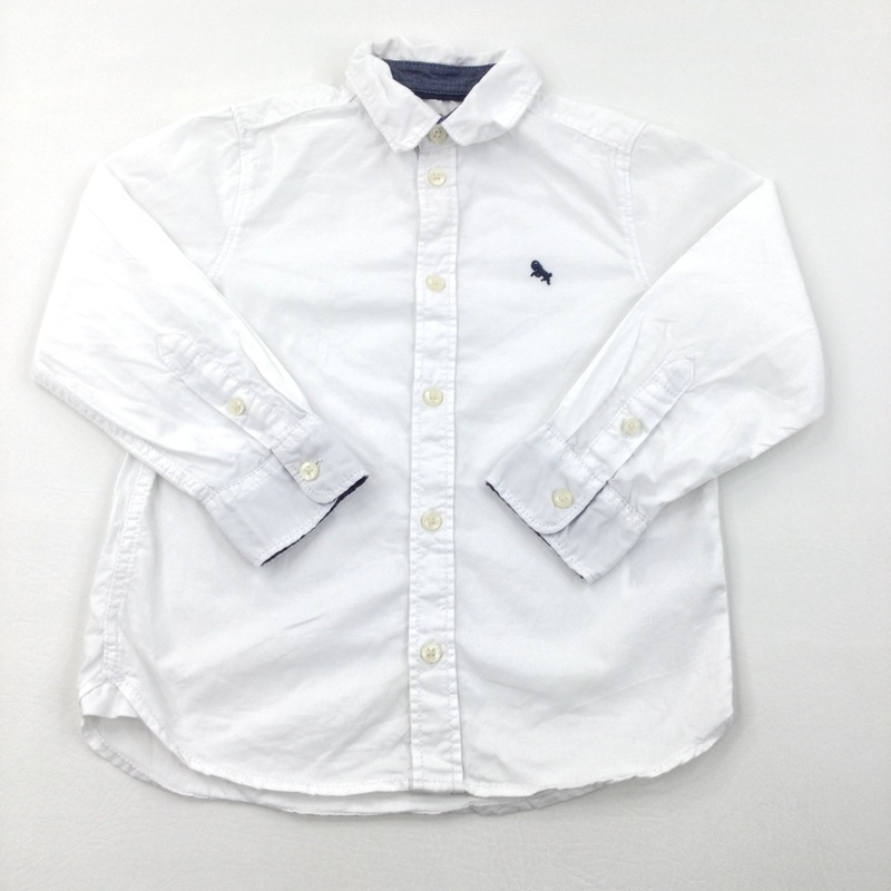 White Long Sleeve Shirt - Boys 3-4 Years