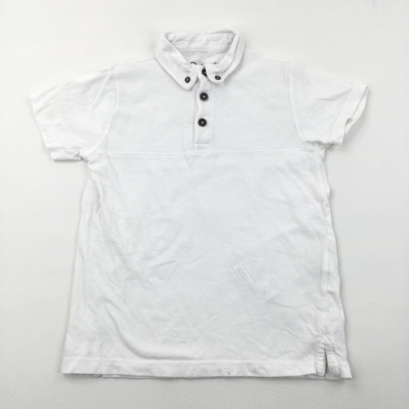 White Polo Shirt - Boys 5-6 Years
