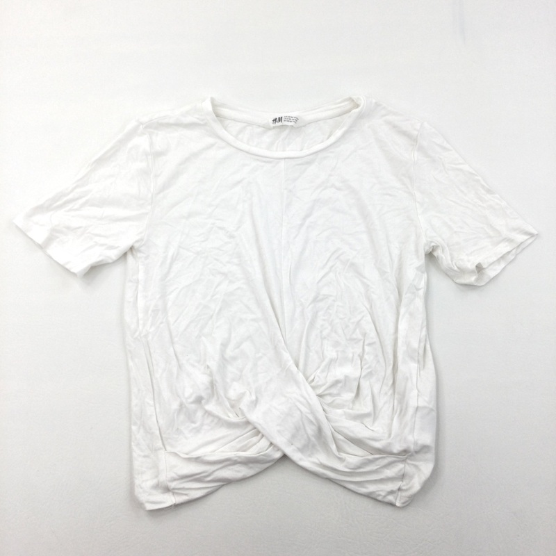 White Twist Front T-Shirt - Girls 12-14 Years