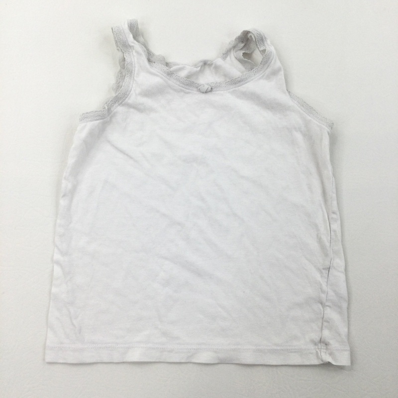 White Vest - Girls 3-4 Years