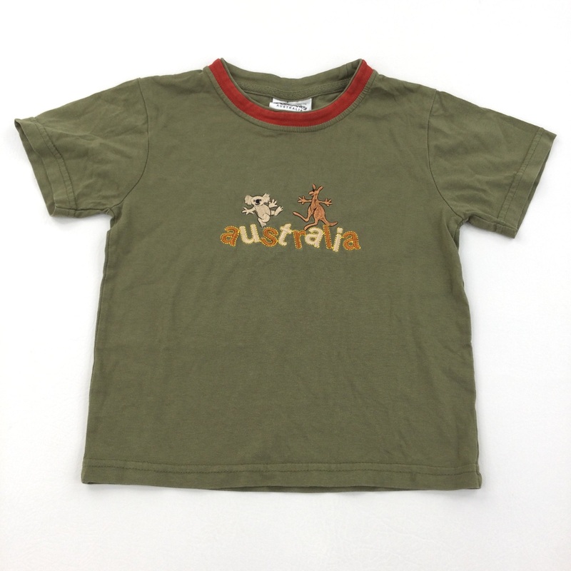 'Australia' Embroidered Green T-Shirt - Boys 18-24 Months