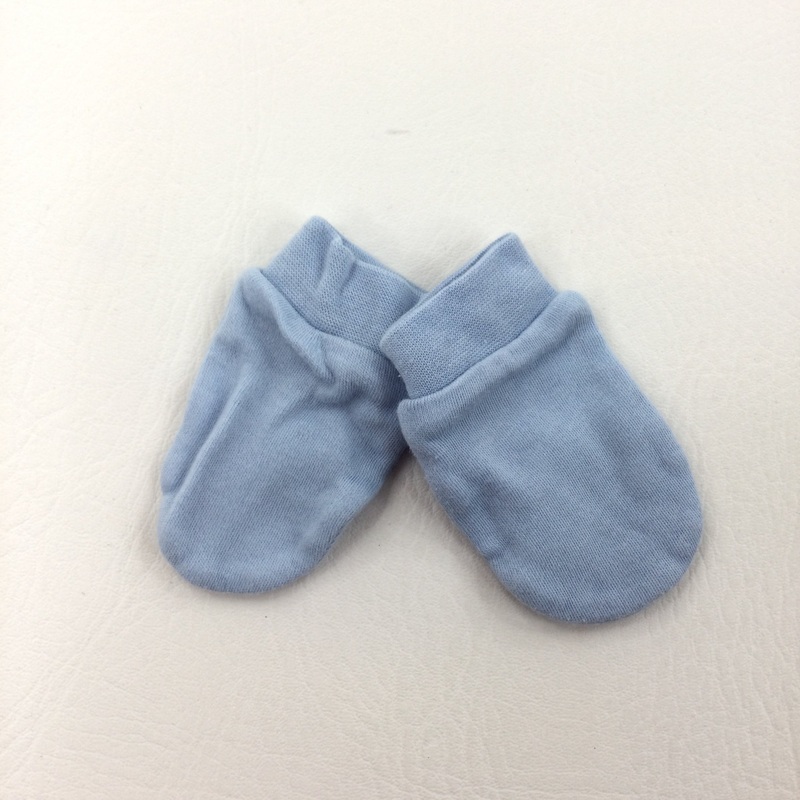 Blue Scratch Mitts - Boys Newborn