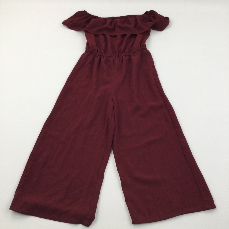 Burgundy Jumpsuit - Girls 10-11 Years
