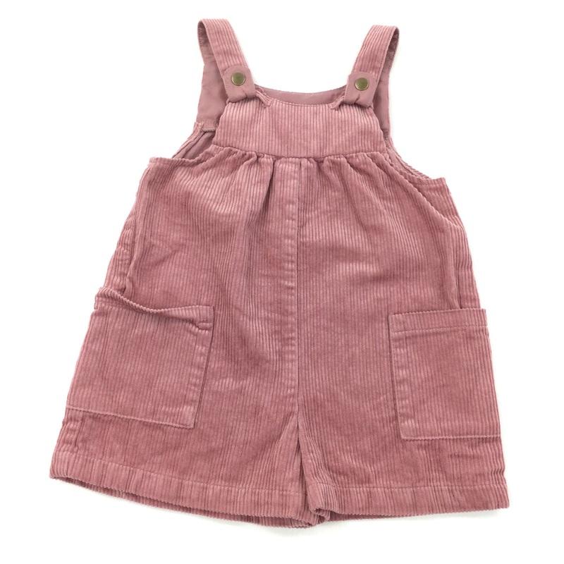 Pink Cord Short Dungarees - Girls 2-3 Years