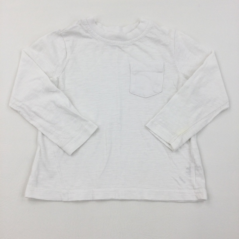 White Long Sleeve Top - Boys 18-24 Months