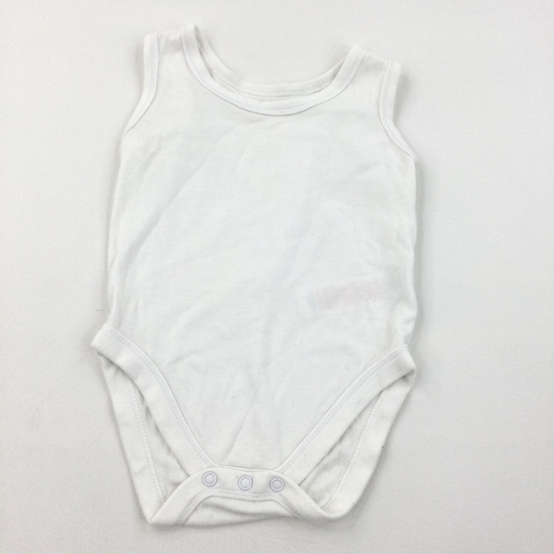 White Sleeveless Bodysuit - Girls/Boys 9-12 Months