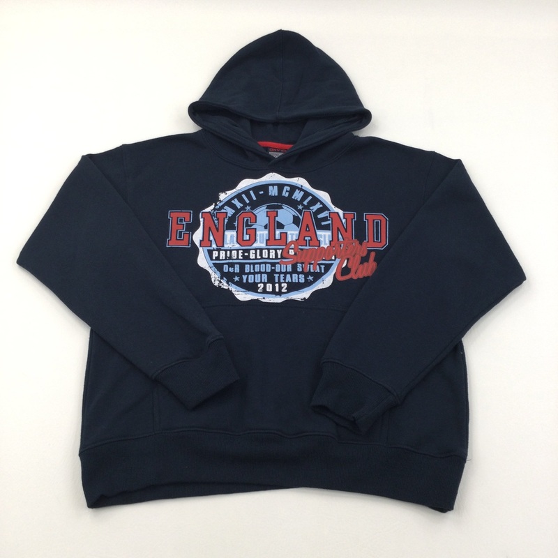 'England' Navy Hoodie - Boys 13 Years