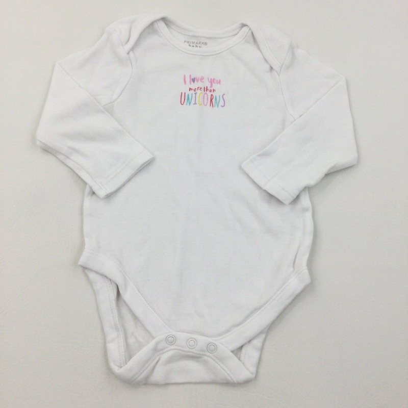 'I Love You .. ' White Long Sleeve Bodysuit - Girls 9-12 Months