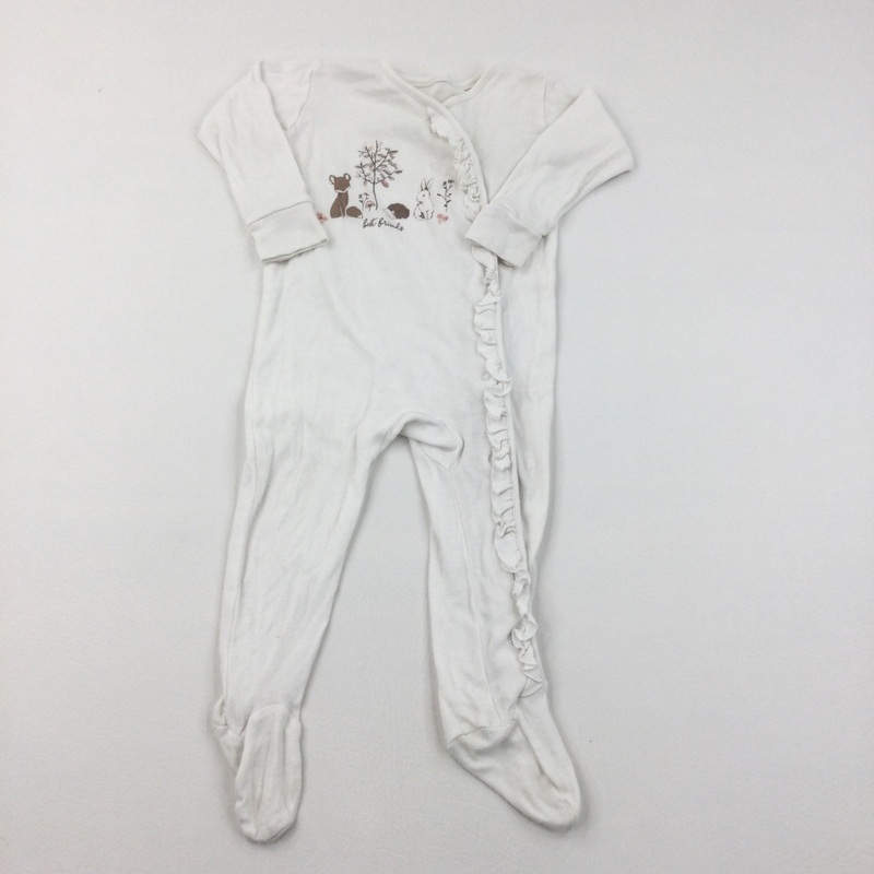 'Best Friends' White Babygrow - Girls 9-12 Months