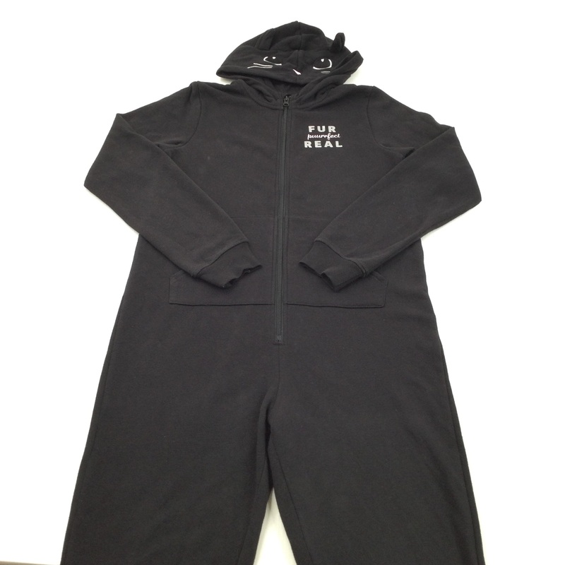 'Fur Real' Cat Black Onesie - Girls 13-14 Years