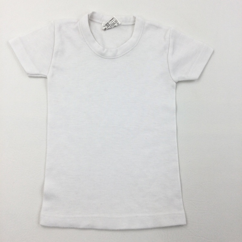 Thermal White T-Shirt - Boys 4 Years