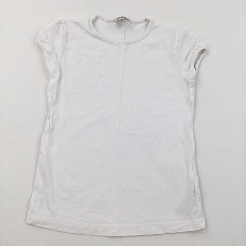 White T-Shirt - Girls 8 Years