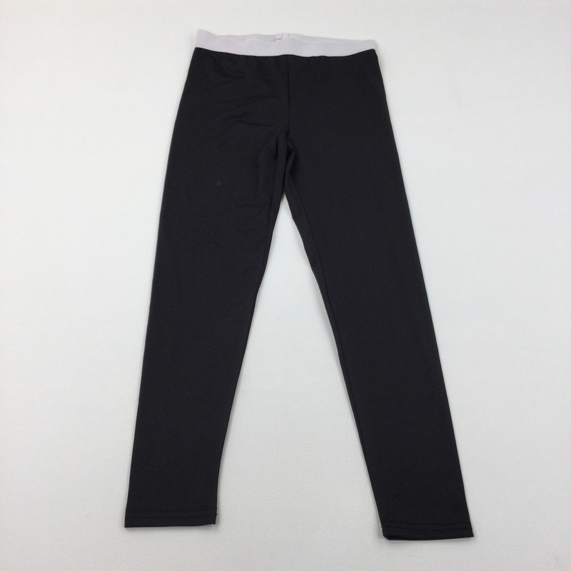 Black Leggings with White Waist Band - Girls 9-10 Years