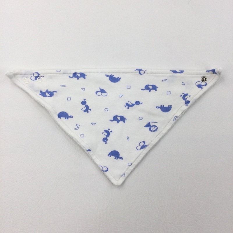 Blue & White Bib - Boys 6-9 Months