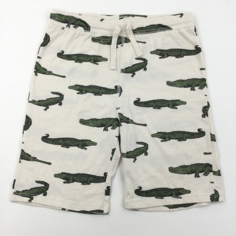 **NEW** Crocodiles Cream Shorts - Boys 9-10 Years