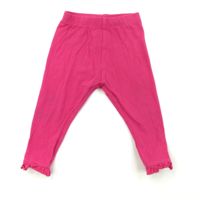 Pink Leggings with Frill Hem - Girls 9-12 Months