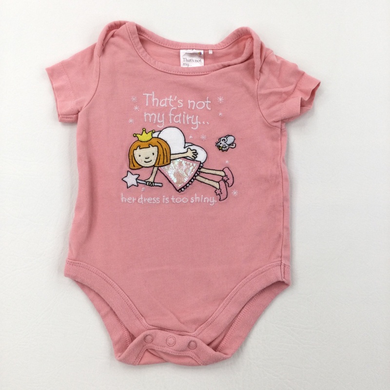'That's Not My Fairy' Pink Short Sleeve Bodysuit - Girls 0-3 Months