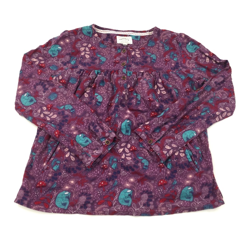 Purple Pattern Long Sleeve Tunic - Girls 12-13 Years