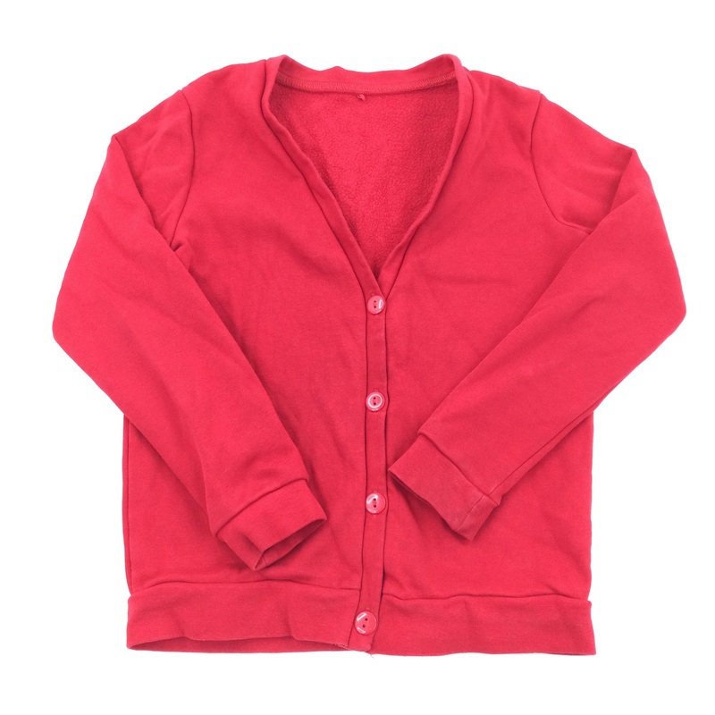 Red School Cardigan - Girls 7-8 Years