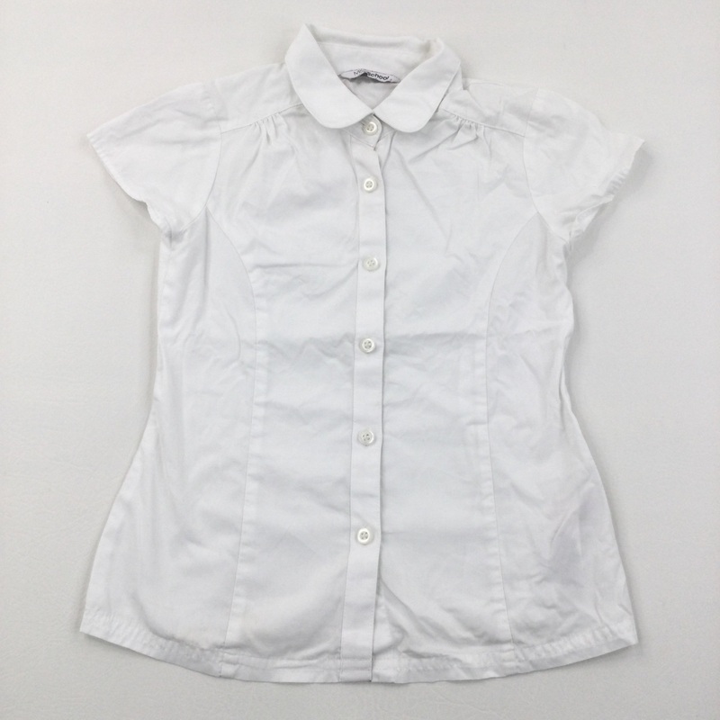 Short Sleeve White School Blouse - Girls 7-8 Years
