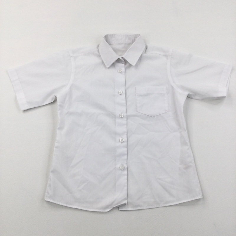Short Sleeve White School Shirt - Boys 7-8 Years