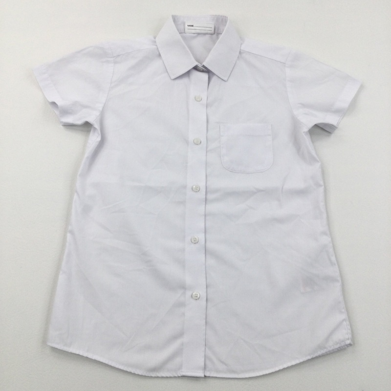 Short Sleeve White School Shirt - Boys 8 Years