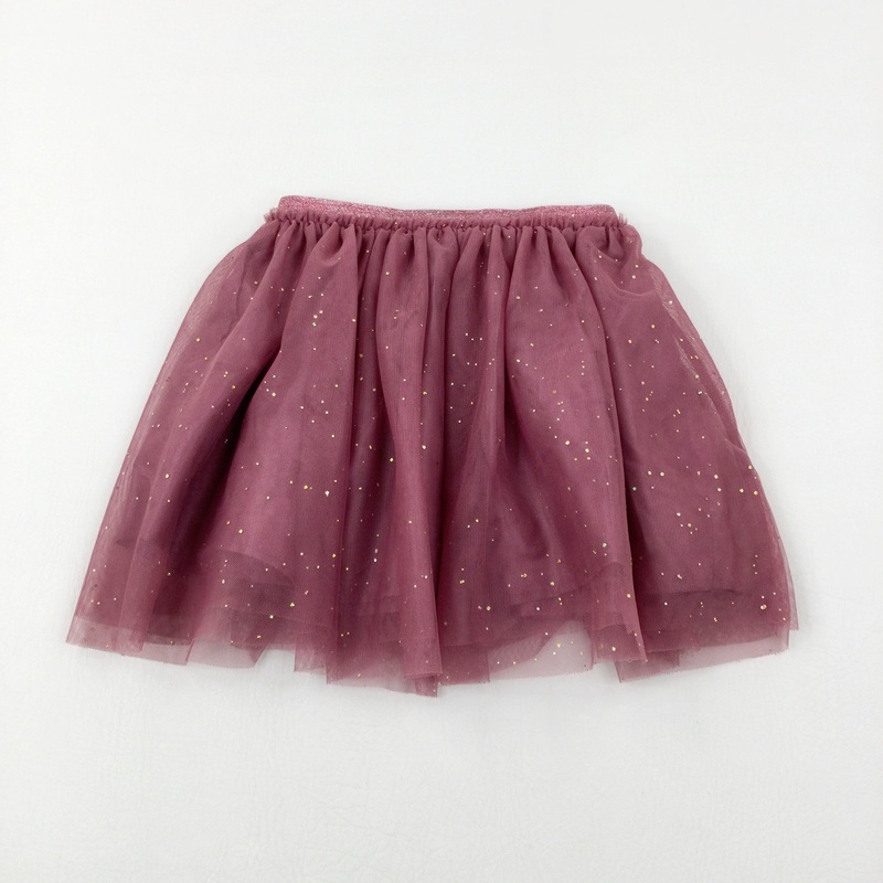 Sparkly Dusky Pink Party Skirt - Girls 4-5 Years