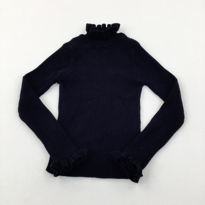 Textured Black Knitted Jumper - Girls 2-3 Years